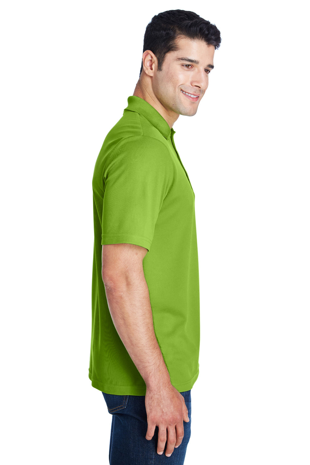 Core 365 88181/88181T Mens Origin Performance Moisture Wicking Short Sleeve Polo Shirt Acid Green Model Side