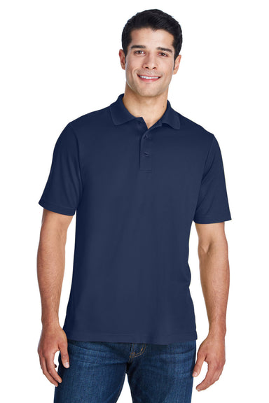 Core 365 88181/88181T Mens Origin Performance Moisture Wicking Short Sleeve Polo Shirt Classic Navy Blue Model Front