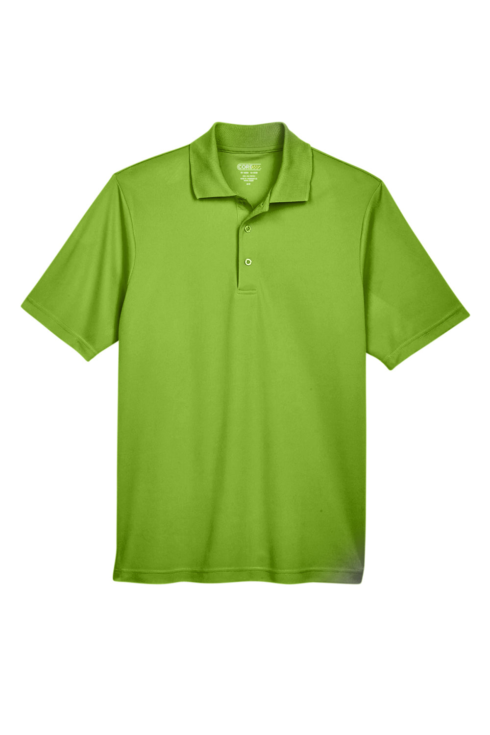 Core 365 88181/88181T Mens Origin Performance Moisture Wicking Short Sleeve Polo Shirt Acid Green Flat Front