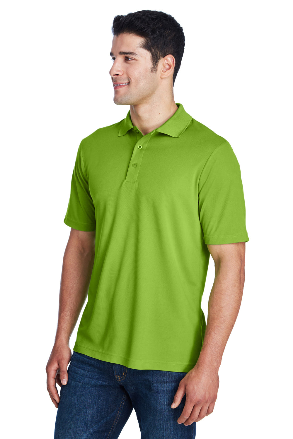 Core 365 88181/88181T Mens Origin Performance Moisture Wicking Short Sleeve Polo Shirt Acid Green Model 3q