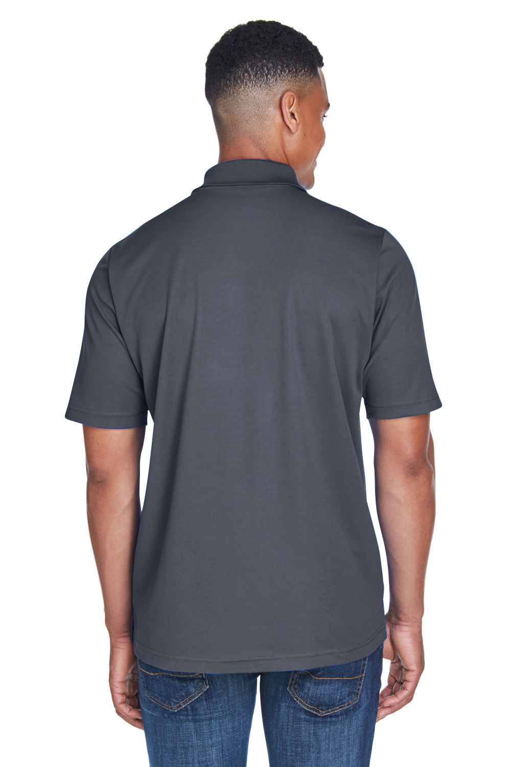 Core 365 88181P Mens Origin Performance Moisture Wicking Short Sleeve Polo Shirt w/ Pocket Carbon Grey Model Back