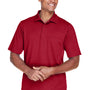 Core 365 Mens Origin Performance Moisture Wicking Short Sleeve Polo Shirt w/ Pocket - Classic Red