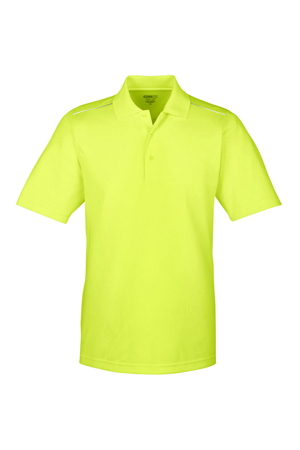 Core 365 88181R Mens Radiant Performance Moisture Wicking Short Sleeve Polo Shirt Safety Yellow Flat Front