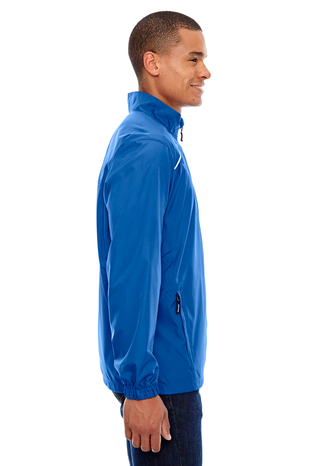 Core 365 88183/88183T Mens Motivate Water Resistant Full Zip Jacket True Royal Blue Model Side