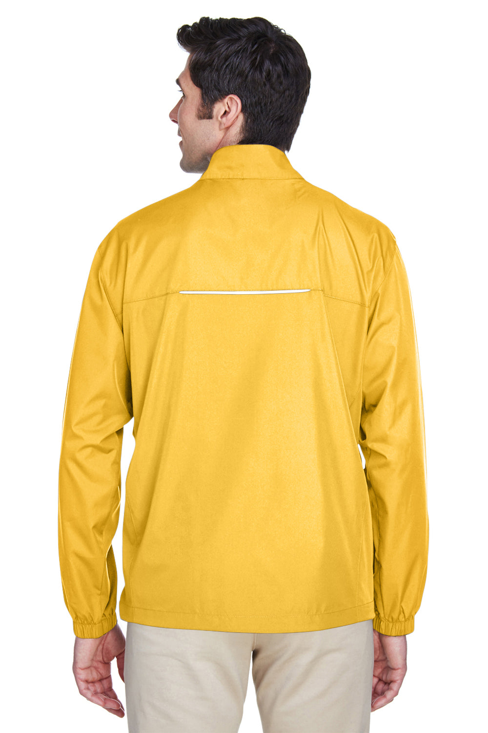 Core 365 88183/88183T Mens Motivate Water Resistant Full Zip Jacket Campus Gold Model Back