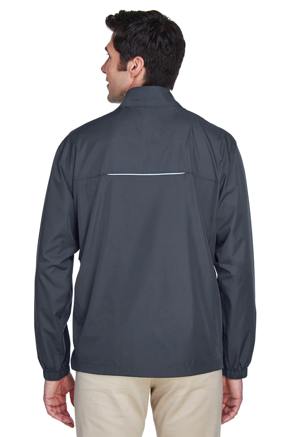 Core 365 88183/88183T Mens Motivate Water Resistant Full Zip Jacket Carbon Grey Model Back