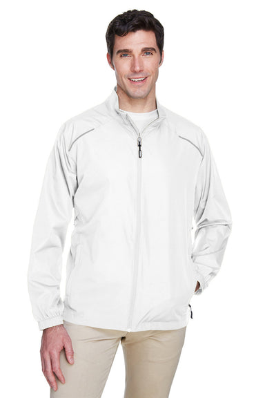 Core 365 88183/88183T Mens Motivate Water Resistant Full Zip Jacket White Model Front