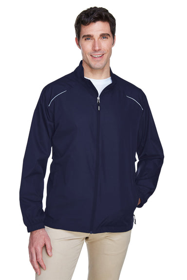 Core 365 88183/88183T Mens Motivate Water Resistant Full Zip Jacket Classic Navy Blue Model Front