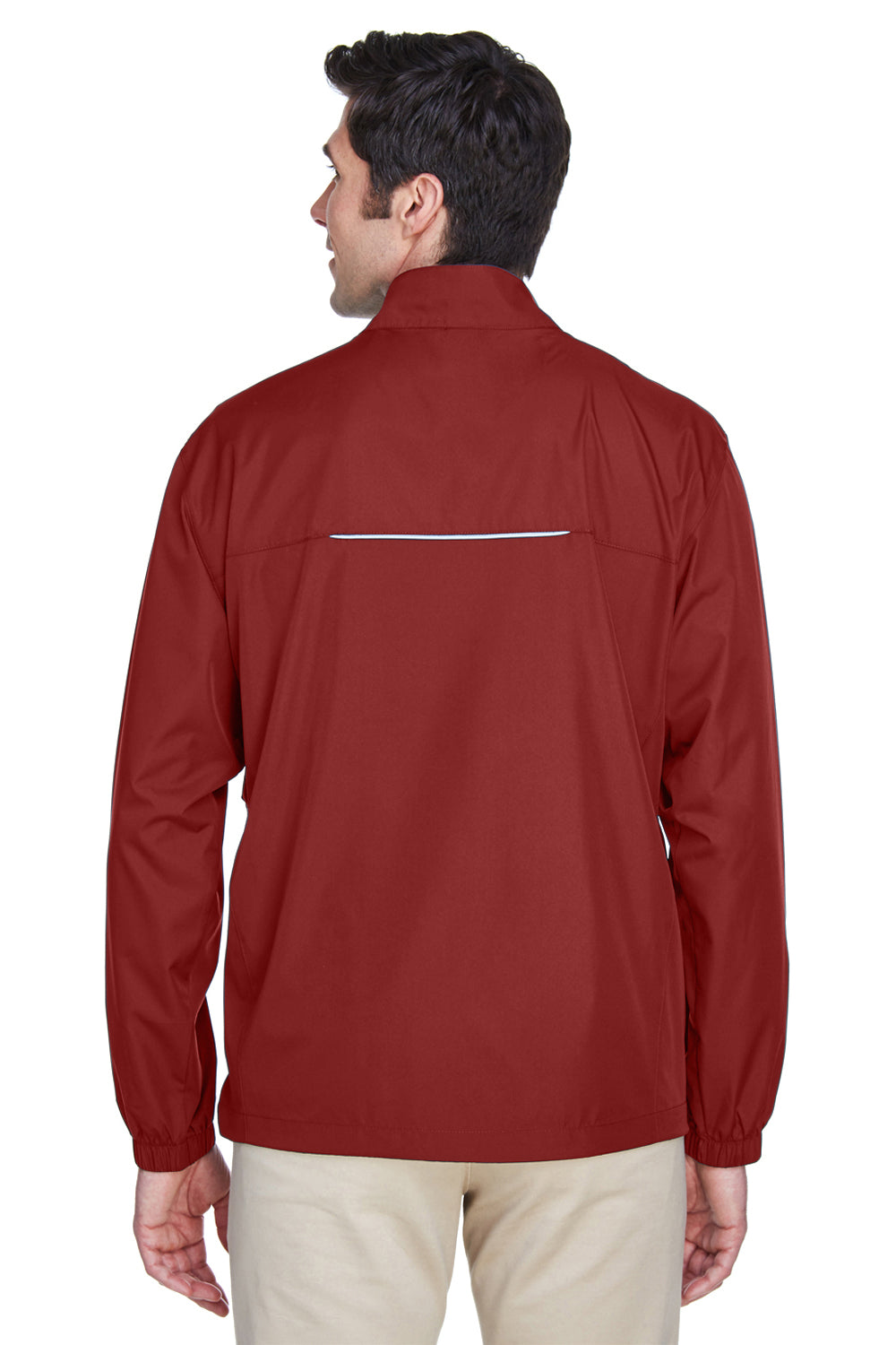 Core 365 88183/88183T Mens Motivate Water Resistant Full Zip Jacket Classic Red Model Back