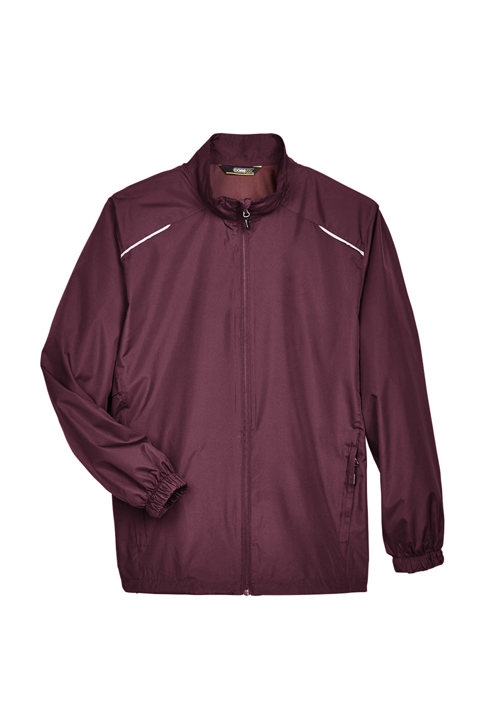 Core 365 88183/88183T Mens Motivate Water Resistant Full Zip Jacket Burgundy Flat Front