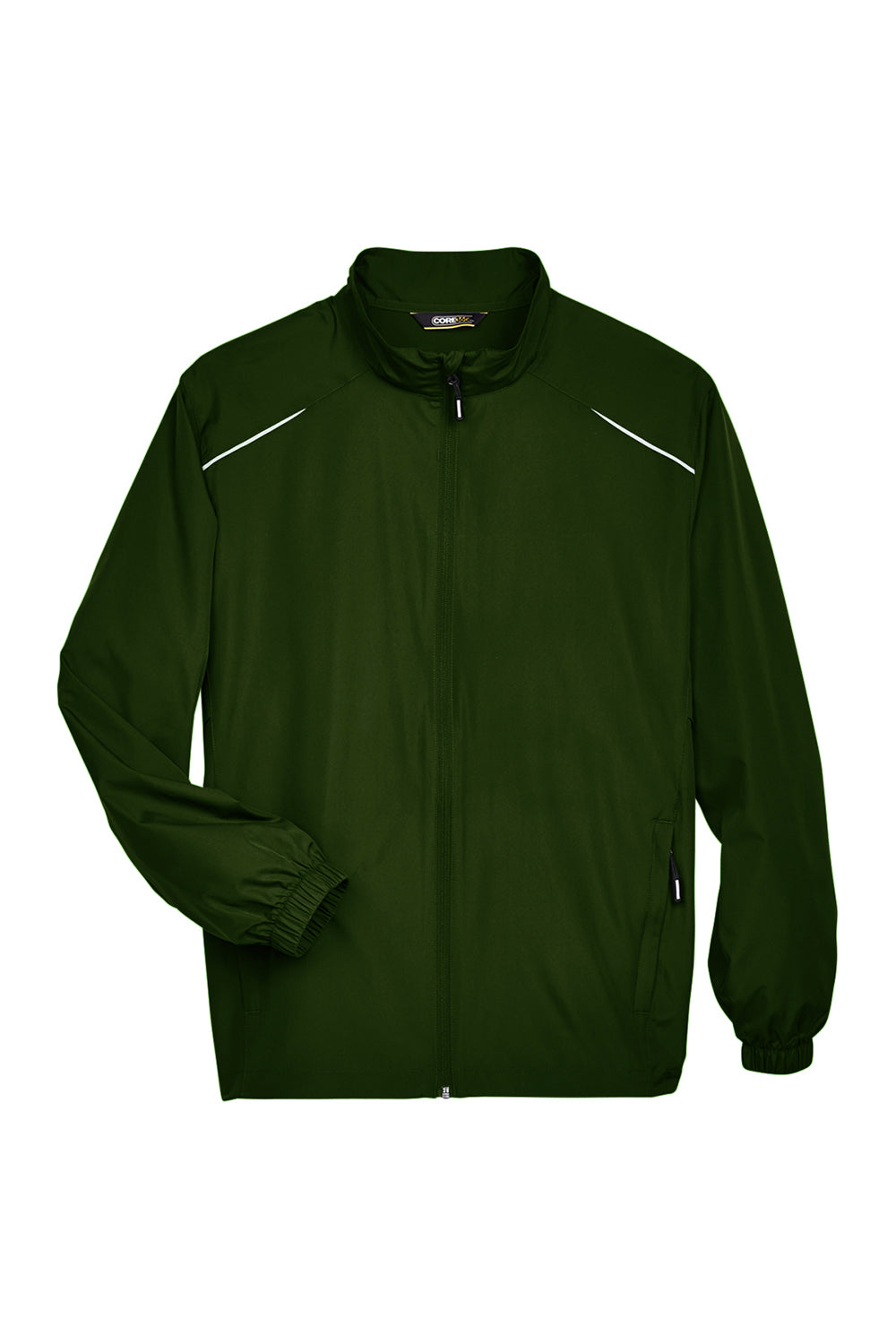 Core 365 88183/88183T Mens Motivate Water Resistant Full Zip Jacket Forest Green Flat Front