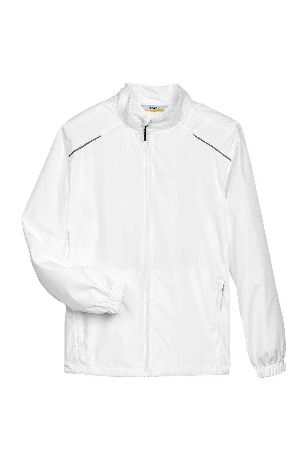 Core 365 88183/88183T Mens Motivate Water Resistant Full Zip Jacket White Flat Front