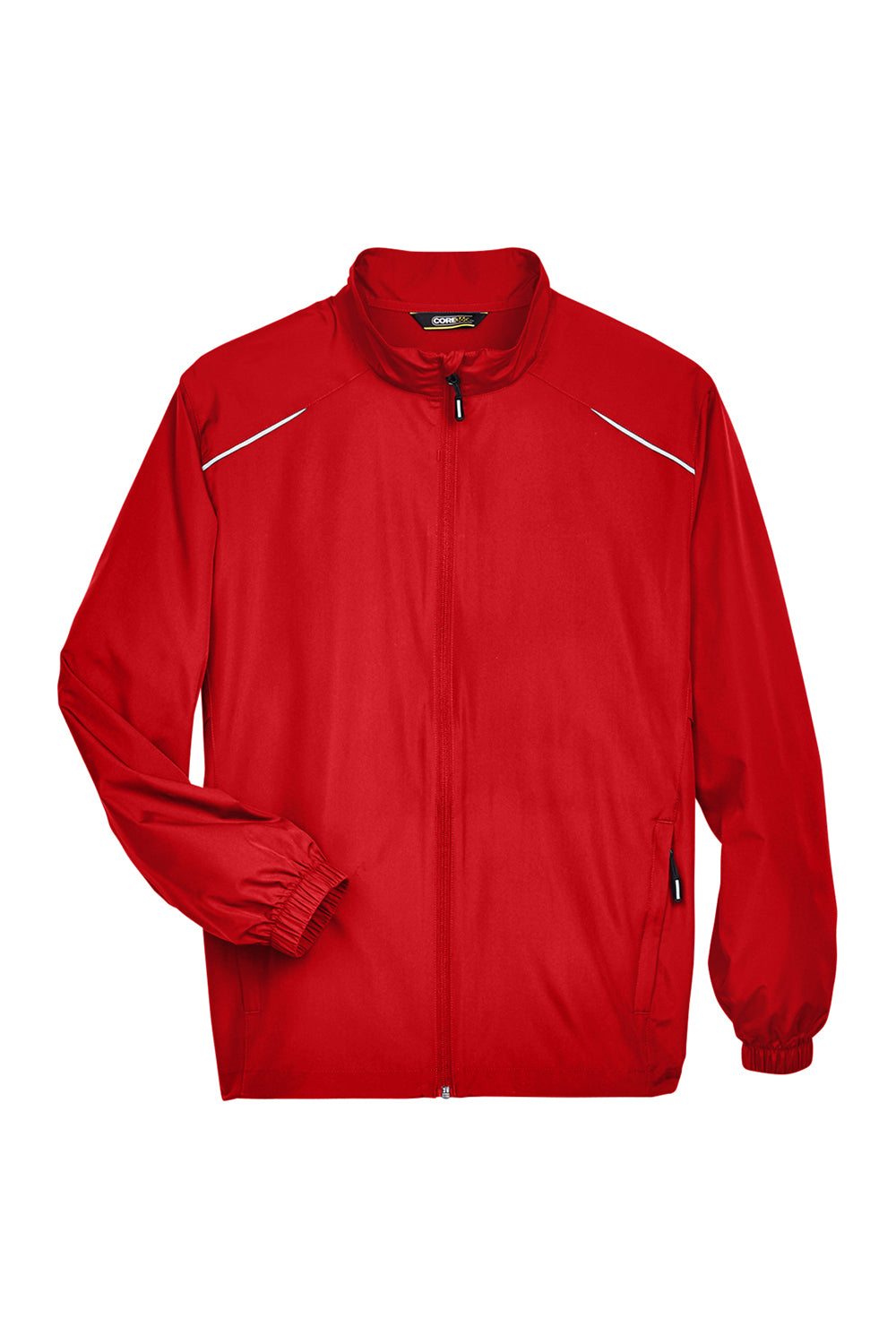 Core 365 88183/88183T Mens Motivate Water Resistant Full Zip Jacket Classic Red Flat Front