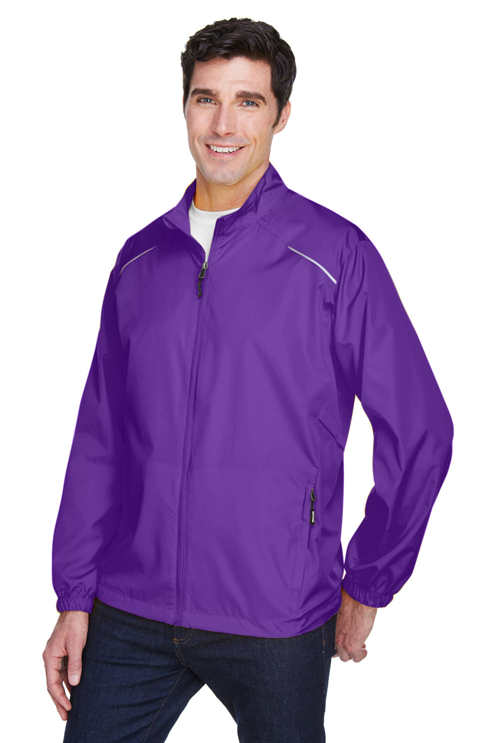 Core 365 88183/88183T Mens Motivate Water Resistant Full Zip Jacket Campus Purple Model 3q