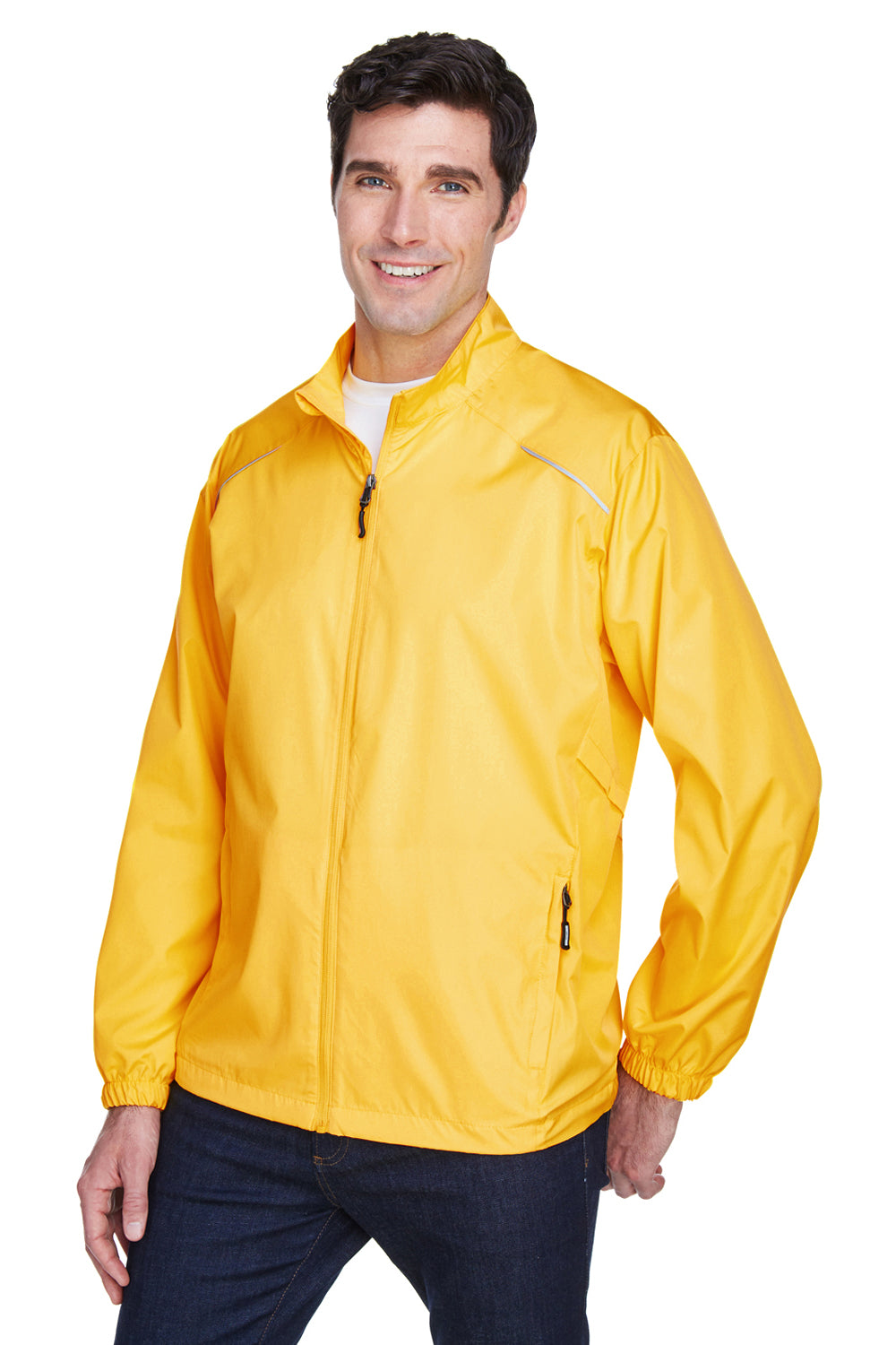 Core 365 88183/88183T Mens Motivate Water Resistant Full Zip Jacket Campus Gold Model 3q