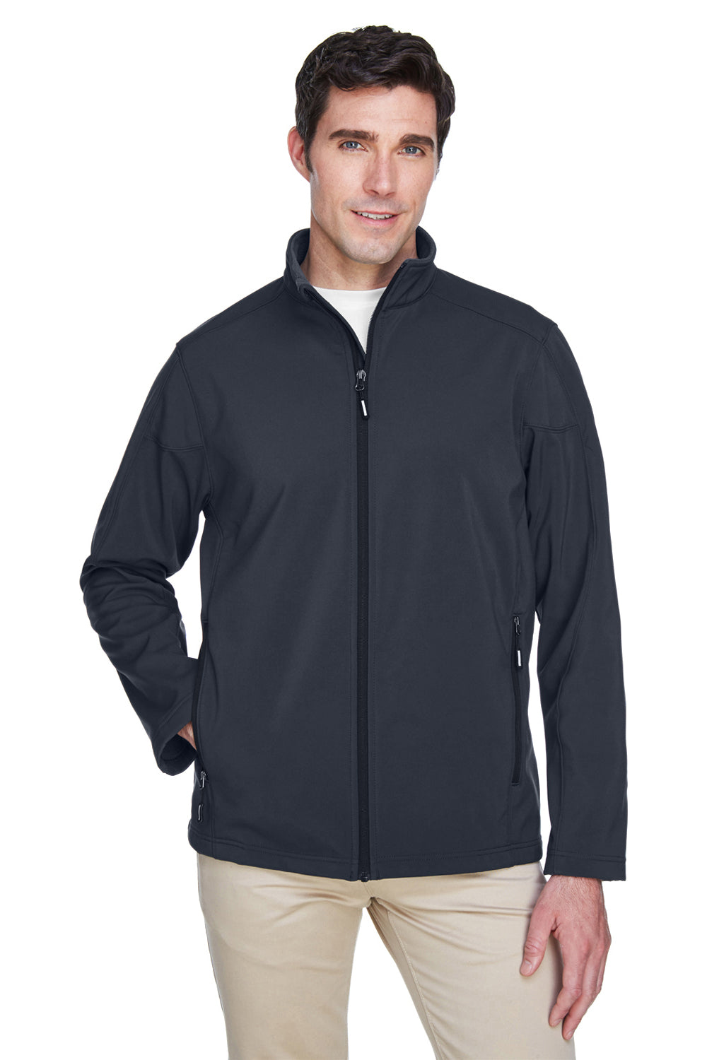 Core 365 88184/88184T Mens Cruise Water Resistant Full Zip Jacket Carbon Grey Model Front