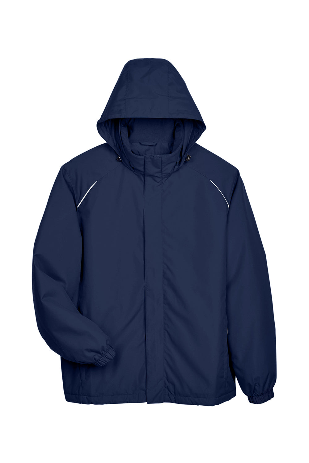 Core 365 88189/88189T Mens Brisk Full Zip Hooded Jacket Classic Navy Blue Flat Front