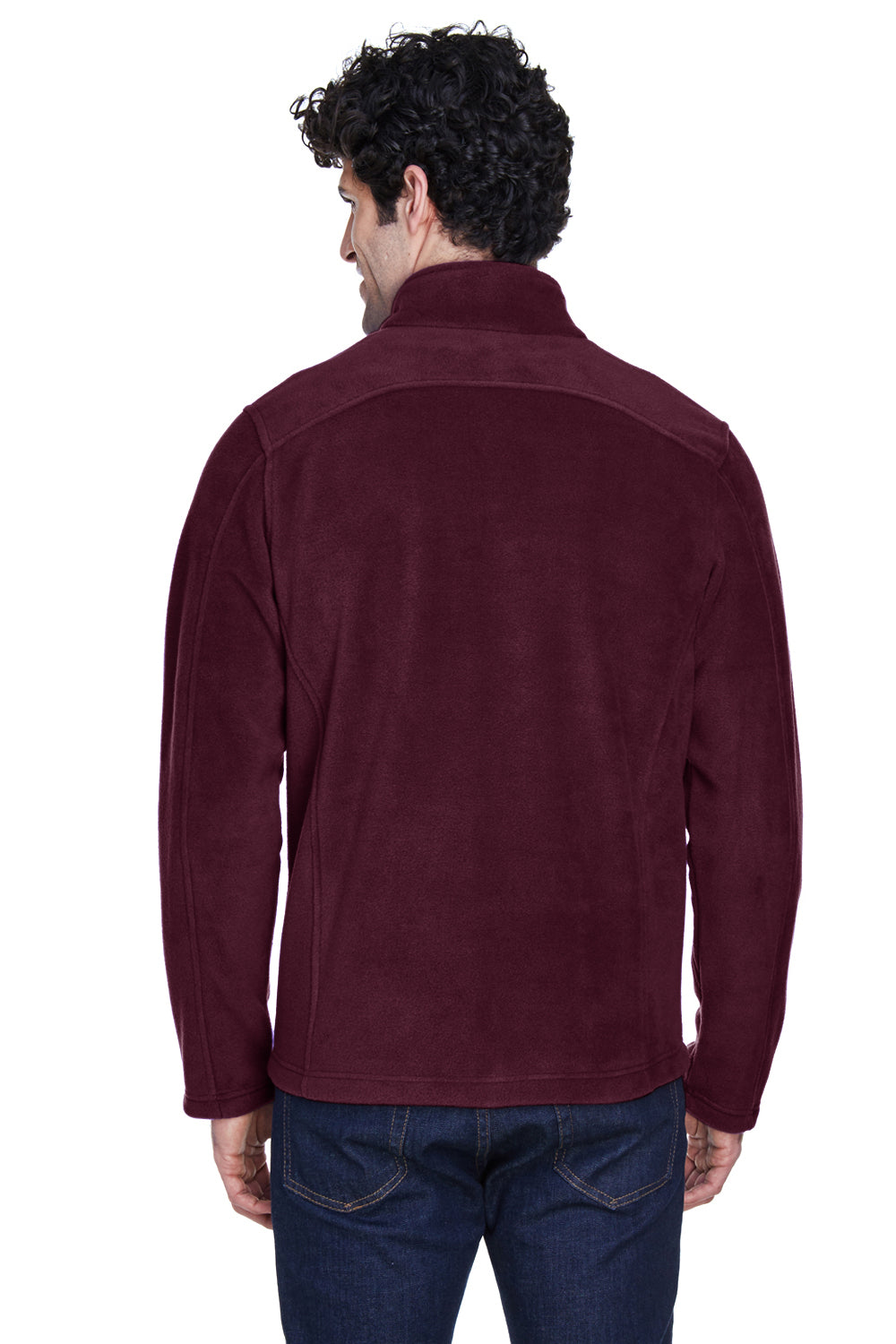 Core 365 88190/88190T Mens Journey Pill Resistant Fleece Full Zip Jacket Burgundy Model Back