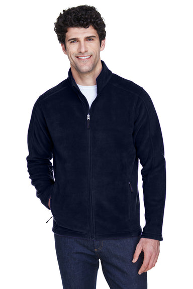 Core 365 88190/88190T Mens Journey Pill Resistant Fleece Full Zip Jacket Classic Navy Blue Model Front