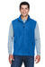 Core 365 88191/88191T Mens Journey Pill Resistant Fleece Full Zip Vest True Royal Blue Model Front