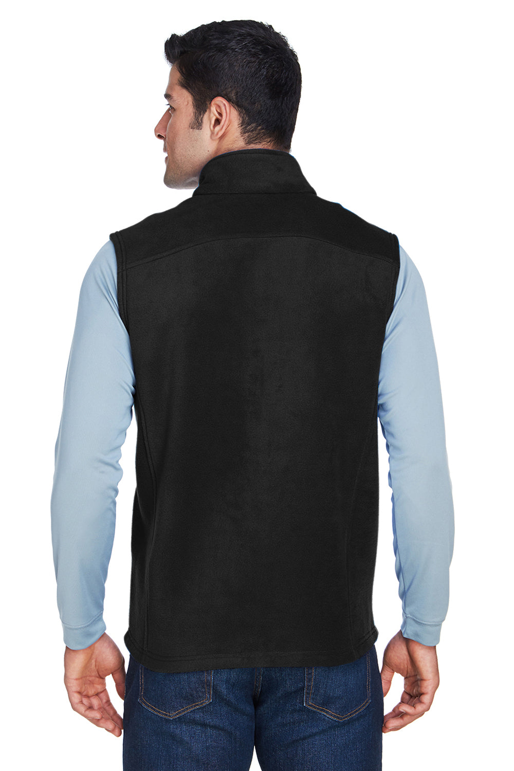 Core 365 88191/88191T Mens Journey Pill Resistant Fleece Full Zip Vest Black Model Back