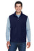 Core 365 88191/88191T Mens Journey Pill Resistant Fleece Full Zip Vest Classic Navy Blue Model Front