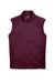 Core 365 88191/88191T Mens Journey Pill Resistant Fleece Full Zip Vest Burgundy Flat Front