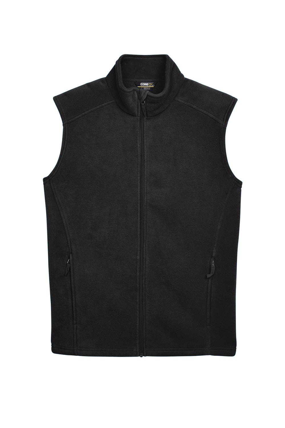 Core 365 88191/88191T Mens Journey Pill Resistant Fleece Full Zip Vest Black Flat Front