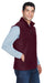 Core 365 88191/88191T Mens Journey Pill Resistant Fleece Full Zip Vest Burgundy Model 3q