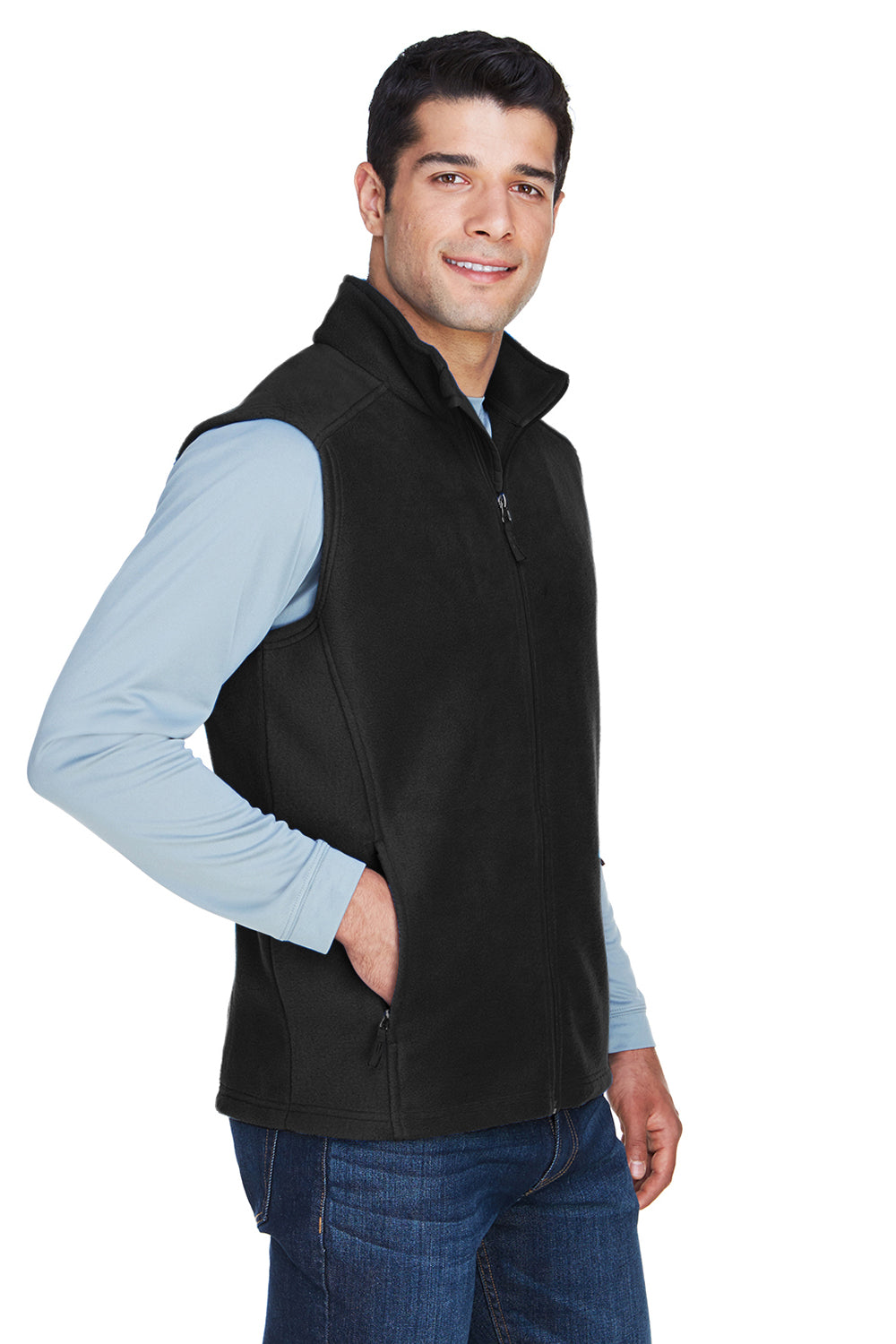 Core 365 88191/88191T Mens Journey Pill Resistant Fleece Full Zip Vest Black Model 3q