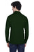 Core 365 88192/88192T Mens Pinnacle Performance Moisture Wicking Long Sleeve Polo Shirt Forest Green Model Back