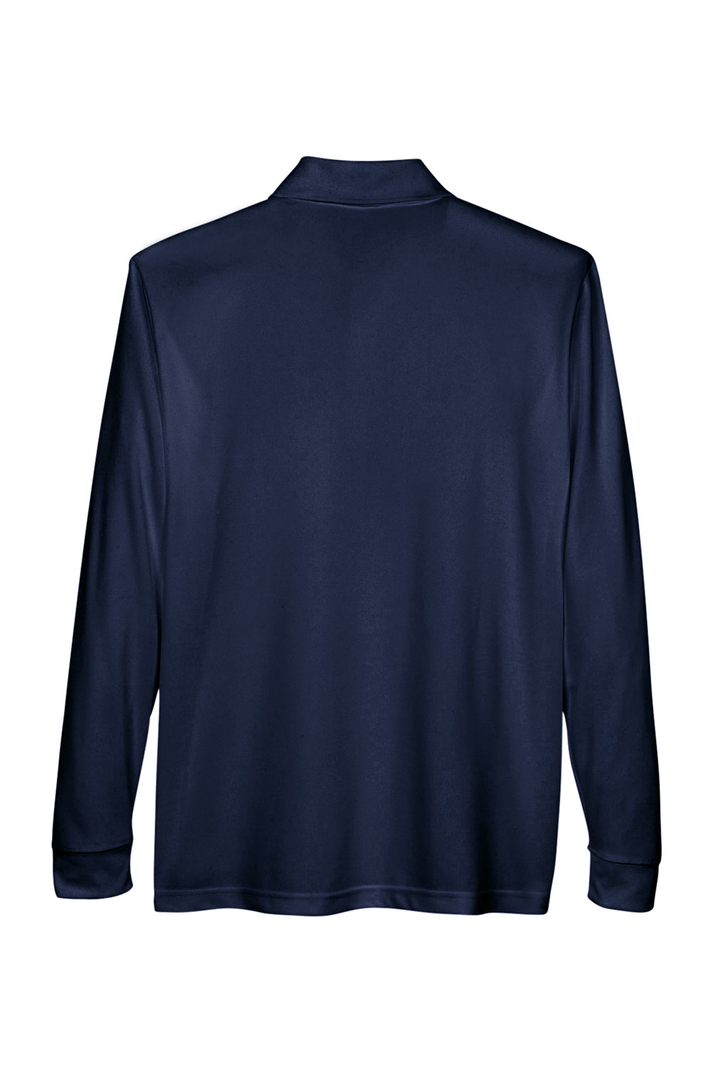 Core 365 88192P Mens Pinnacle Performance Moisture Wicking Long Sleeve Polo Shirt w/ Pocket Classic Navy Blue Flat Back