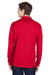 Core 365 88192P Mens Pinnacle Performance Moisture Wicking Long Sleeve Polo Shirt w/ Pocket Classic Red Model Back