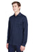 Core 365 88192P Mens Pinnacle Performance Moisture Wicking Long Sleeve Polo Shirt w/ Pocket Classic Navy Blue Model 3q