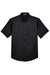 Core 365 88194/88194T Mens Optimum UV Protection Short Sleeve Button Down Shirt w/ Pocket Black Flat Front