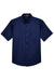 Core 365 88194/88194T Mens Optimum UV Protection Short Sleeve Button Down Shirt w/ Pocket Classic Navy Blue Flat Front