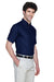 Core 365 88194/88194T Mens Optimum UV Protection Short Sleeve Button Down Shirt w/ Pocket Classic Navy Blue Model 3q