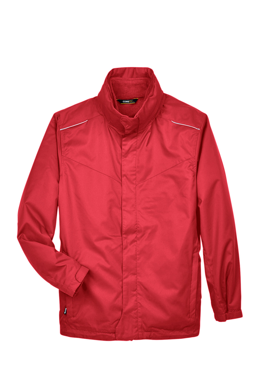 Core 365 88205/88205T Mens Region 3-in-1 Water Resistant Full Zip Hooded Jacket Classic Red Flat Front