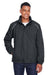 Core 365 88224/88224T Mens Profile Water Resistant Full Zip Hooded Jacket Carbon Grey Model Front