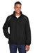 Core 365 88224/88224T Mens Profile Water Resistant Full Zip Hooded Jacket Black Model Front