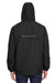 Core 365 88224/88224T Mens Profile Water Resistant Full Zip Hooded Jacket Black Model Back