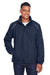 Core 365 88224/88224T Mens Profile Water Resistant Full Zip Hooded Jacket Classic Navy Blue Model Front