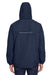 Core 365 88224/88224T Mens Profile Water Resistant Full Zip Hooded Jacket Classic Navy Blue Model Back