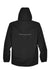 Core 365 88224/88224T Mens Profile Water Resistant Full Zip Hooded Jacket Black Flat Back