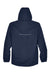 Core 365 88224/88224T Mens Profile Water Resistant Full Zip Hooded Jacket Classic Navy Blue Flat Back