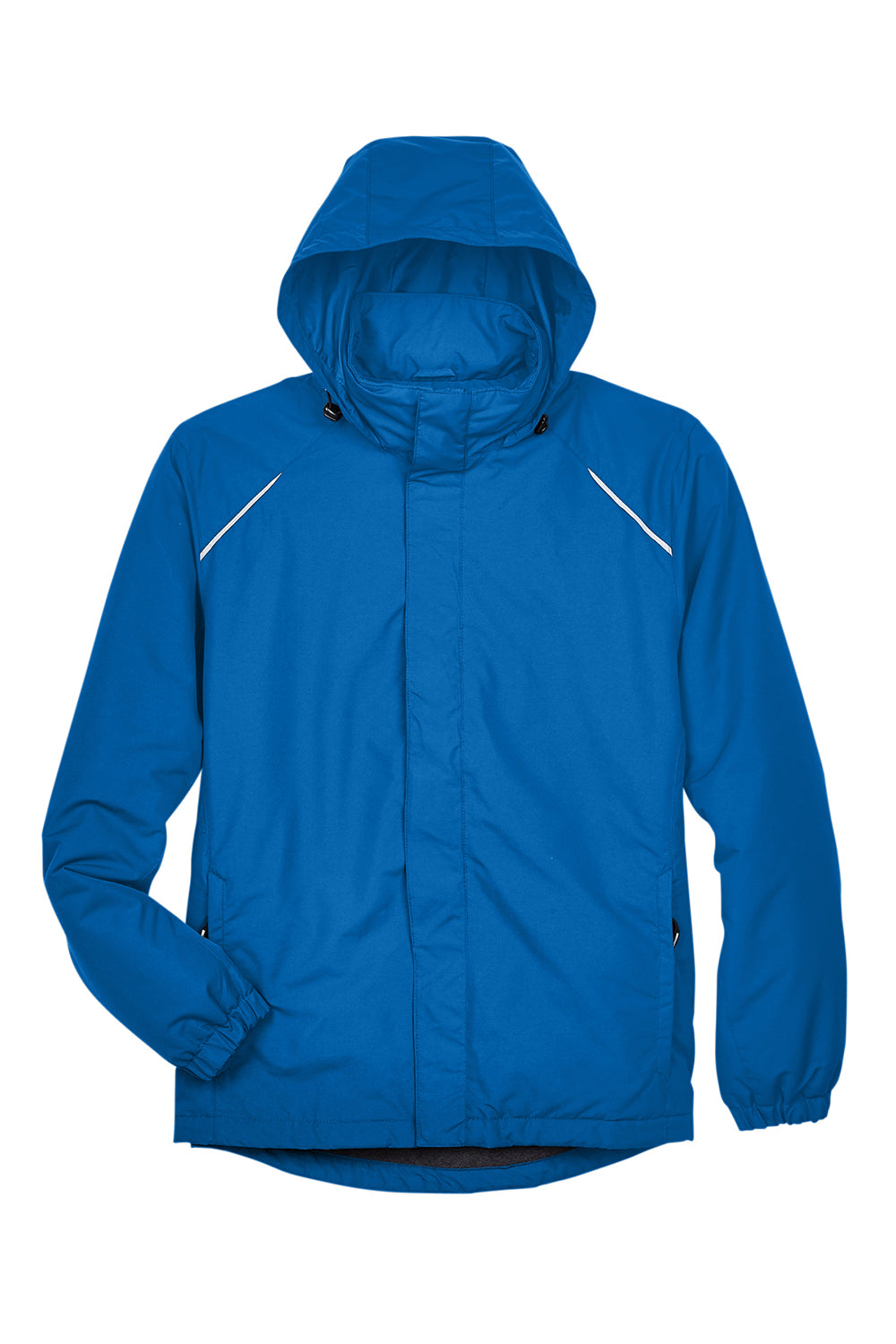 Core 365 88224/88224T Mens Profile Water Resistant Full Zip Hooded Jacket True Royal Blue Flat Front