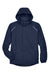 Core 365 88224/88224T Mens Profile Water Resistant Full Zip Hooded Jacket Classic Navy Blue Flat Front