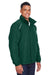 Core 365 88224/88224T Mens Profile Water Resistant Full Zip Hooded Jacket Forest Green Model 3q