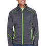 North End Mens Sport Red Flux Full Zip Jacket - Carbon Grey/Acid Green