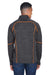 North End 88697 Mens Sport Red Flux Full Zip Jacket Carbon Grey/Orange Soda Model Back